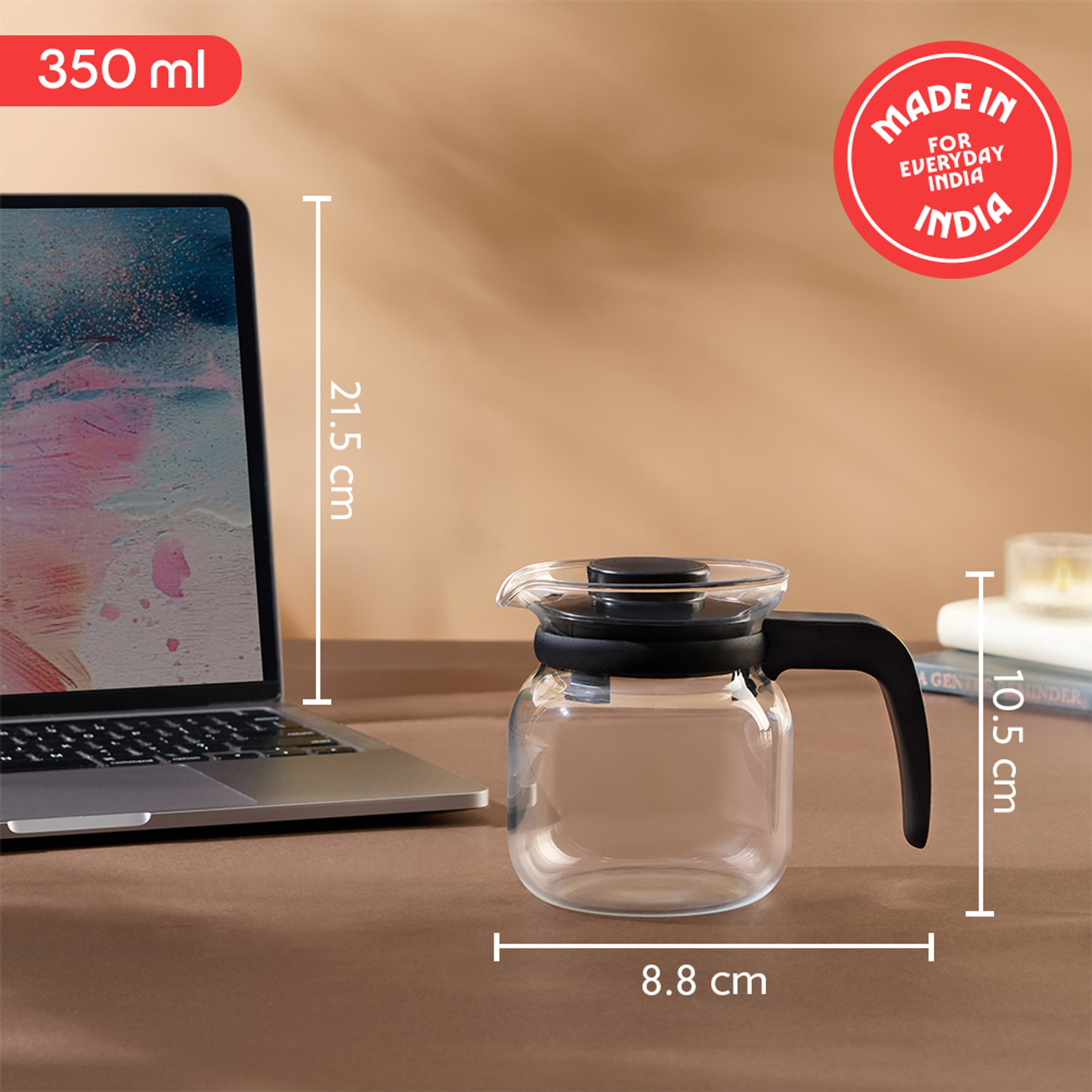 Image of BOROSIL 350 ml Glass Tea Jug