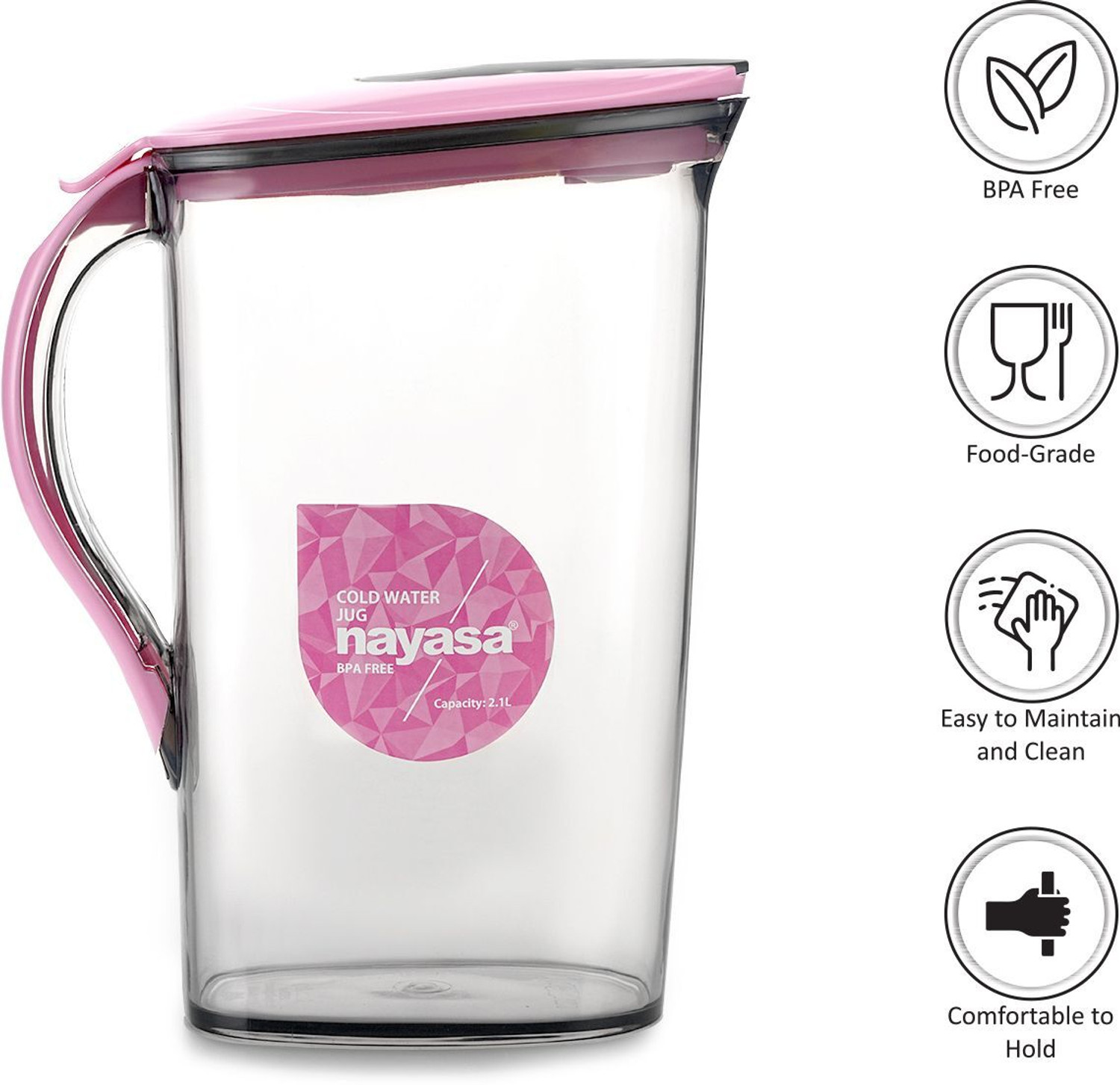 Image of NAYASA 2.1 L Plastic Water Jug