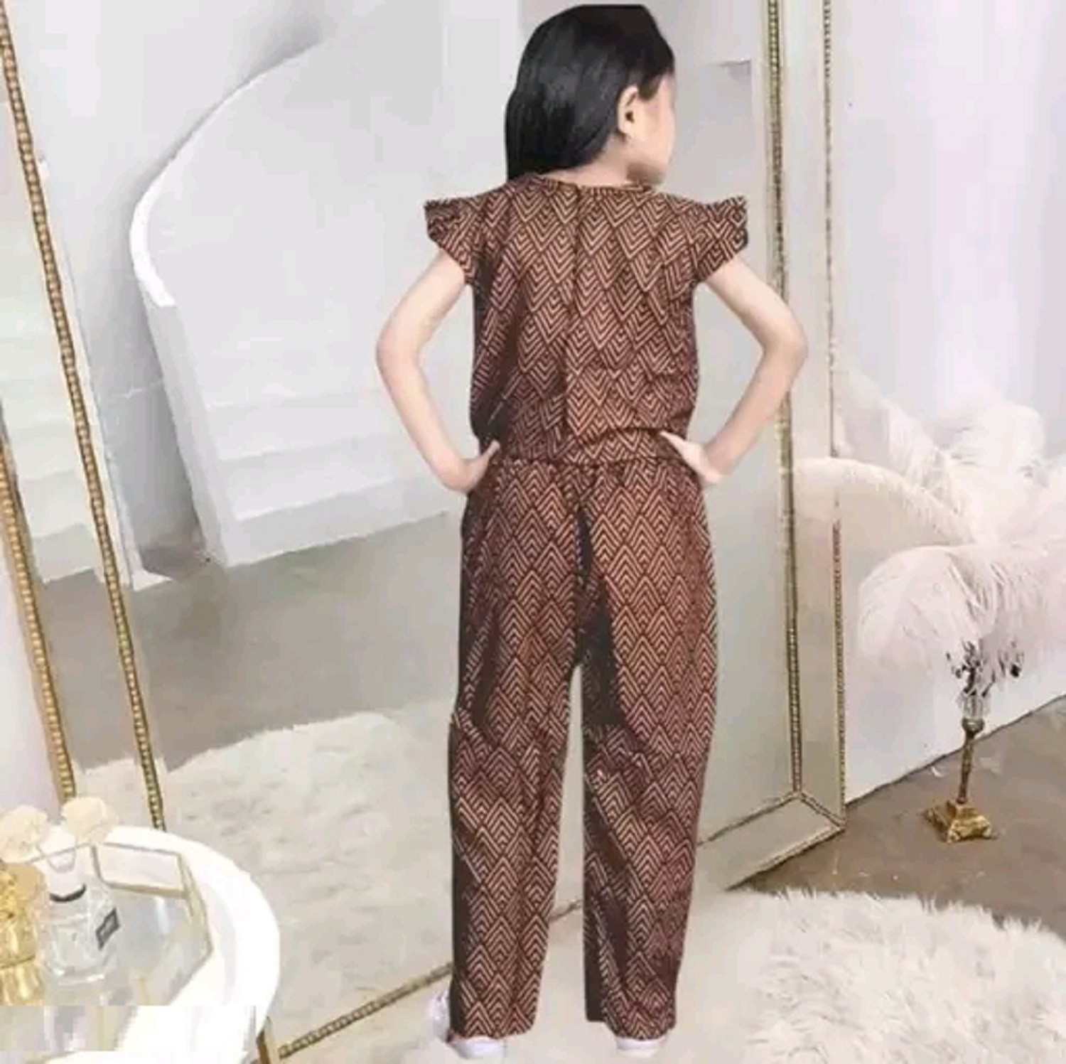 Image of DENJIM FASHION Chevron Baby Girls Jumpsuit