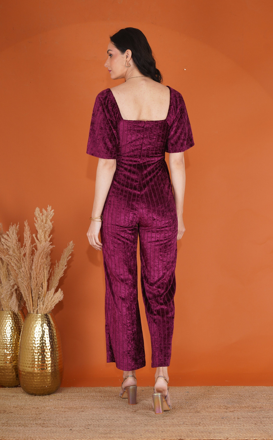 Image of NUEVOSDAMAS Striped Women Jumpsuit