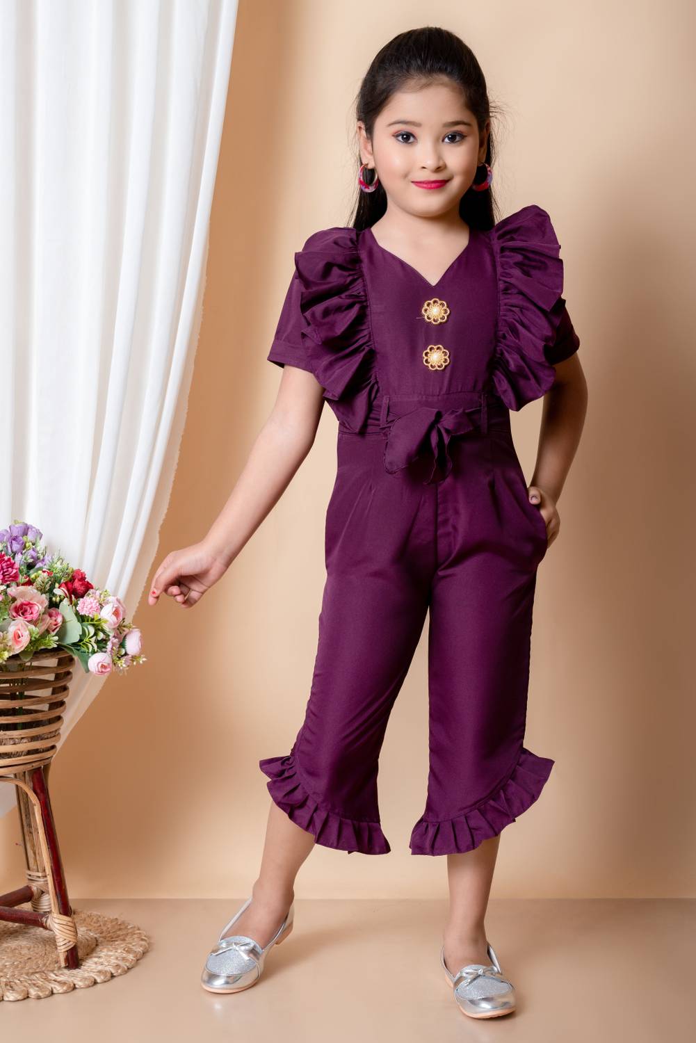 anaya dresses Solid Girls Jumpsuit