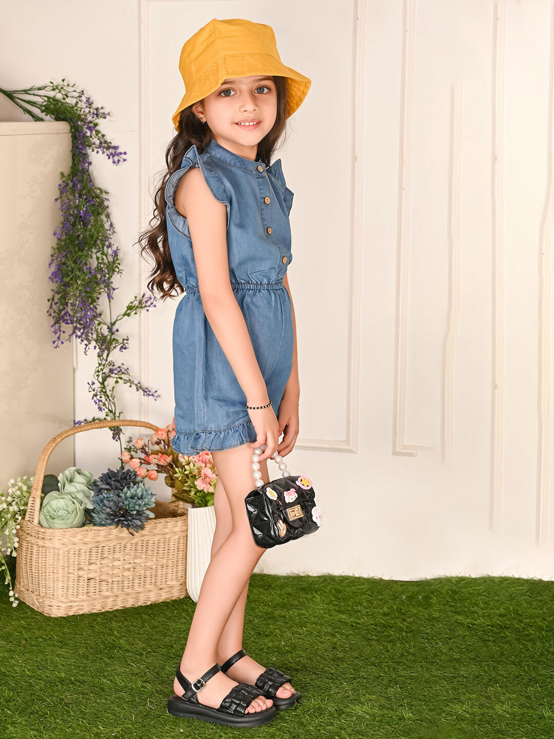Image of Lilpicks Solid Girls Jumpsuit