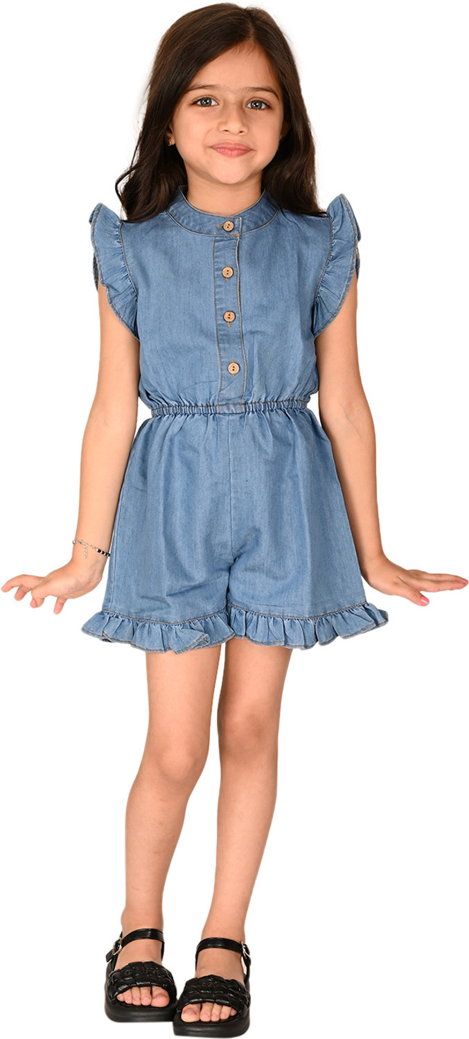 Image of Lilpicks Solid Girls Jumpsuit