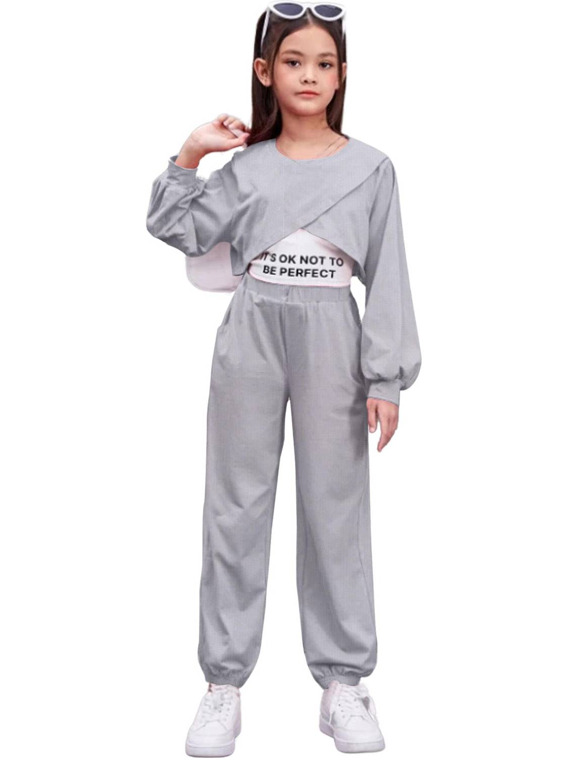 BLOOD PANTHER Self Design Girls Jumpsuit
