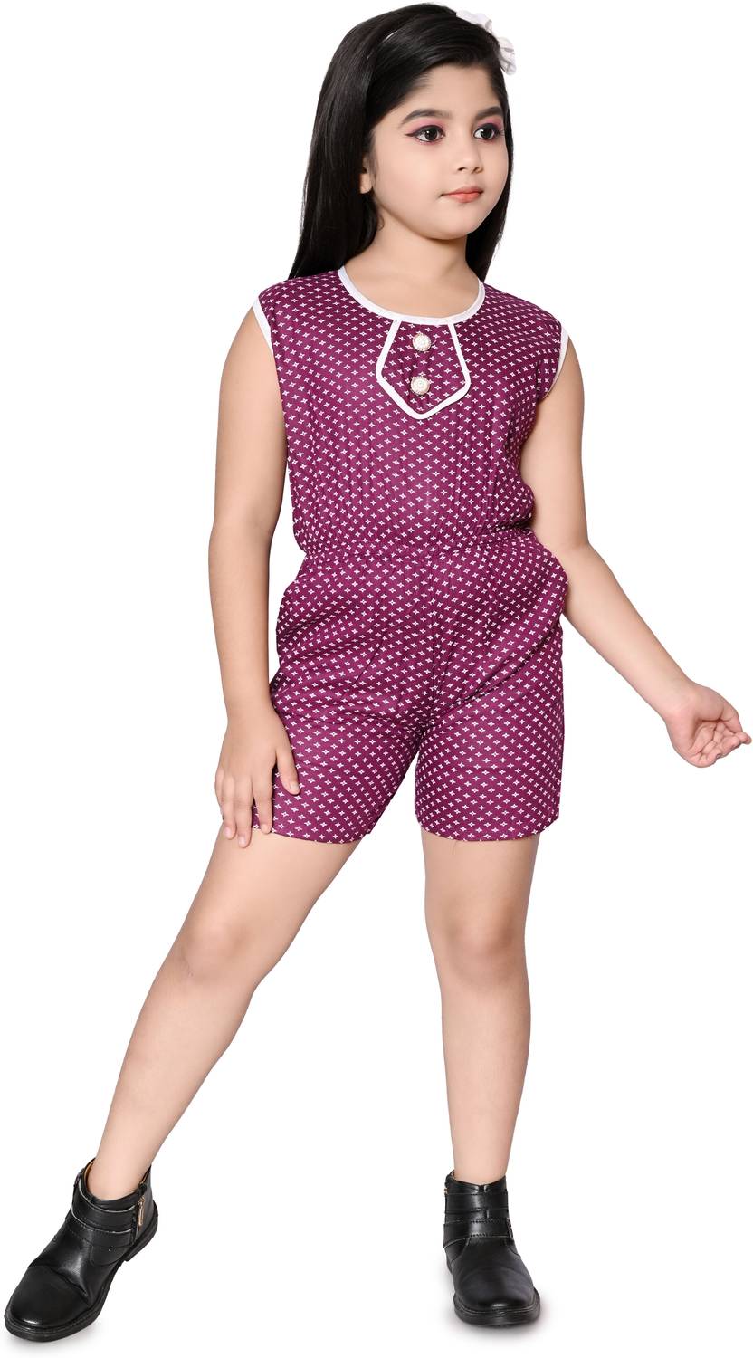 anaya dresses Polka Print Girls Jumpsuit