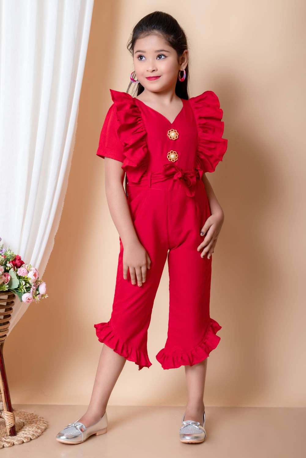 anaya dresses Solid Girls Jumpsuit