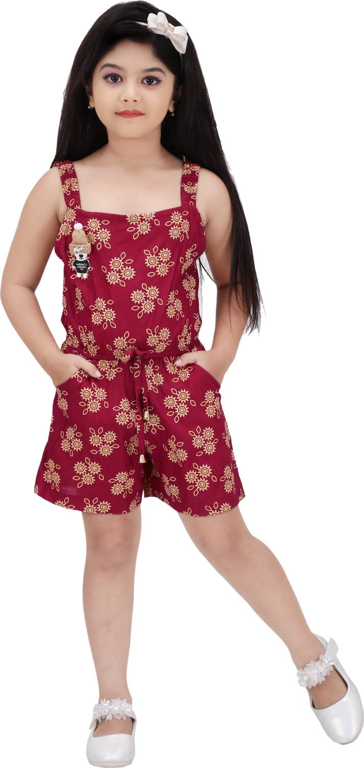 afiyafashionpoint Floral Print Girls Jumpsuit