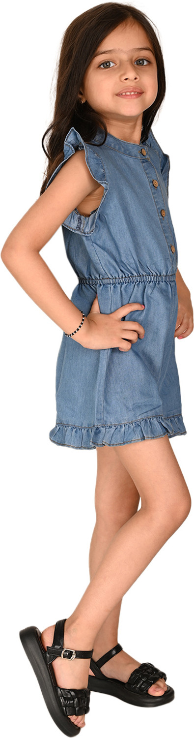 Image of Lilpicks Solid Girls Jumpsuit