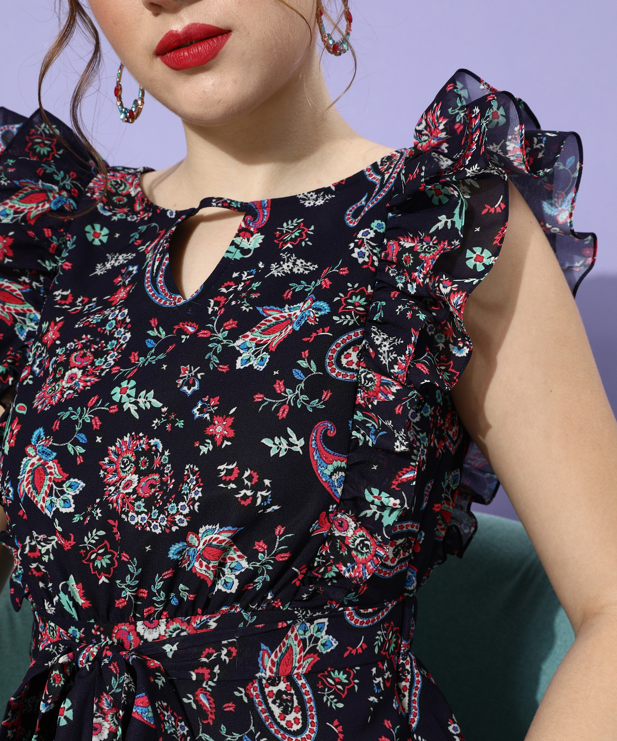 Image of Miss Chase Printed Women Jumpsuit