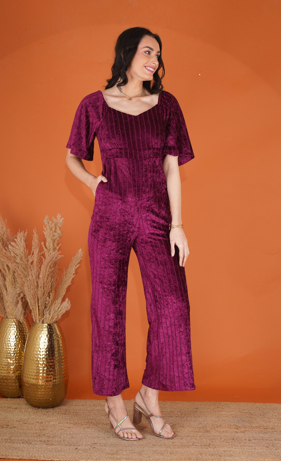 Image of NUEVOSDAMAS Striped Women Jumpsuit