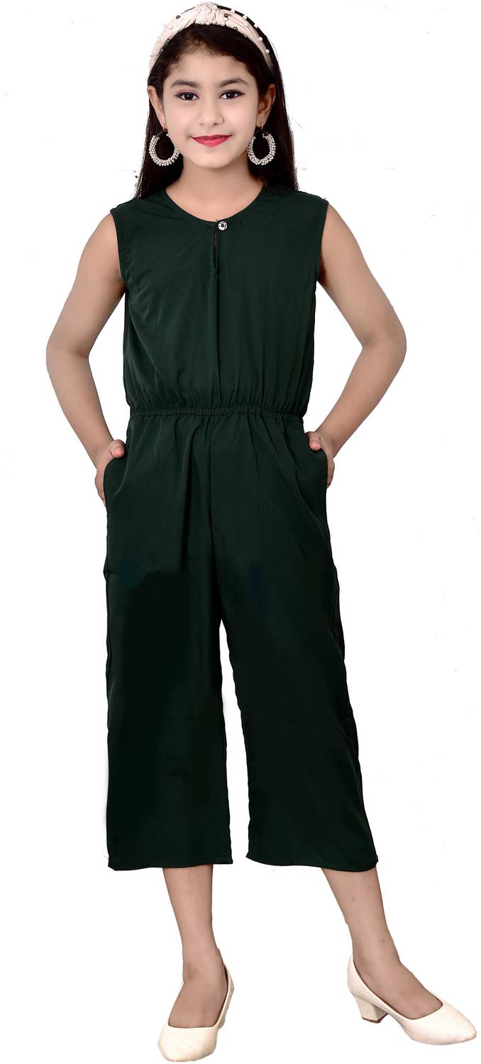 Arshia Fashions Solid Girls Jumpsuit