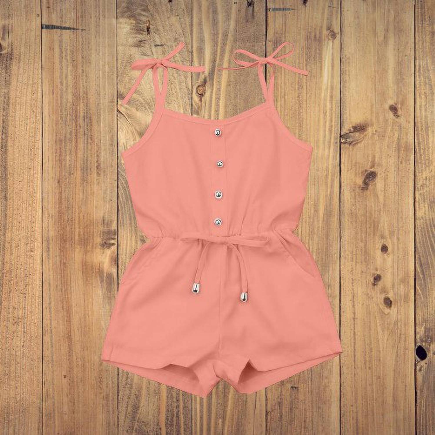 amrityu Solid Baby Girls Jumpsuit