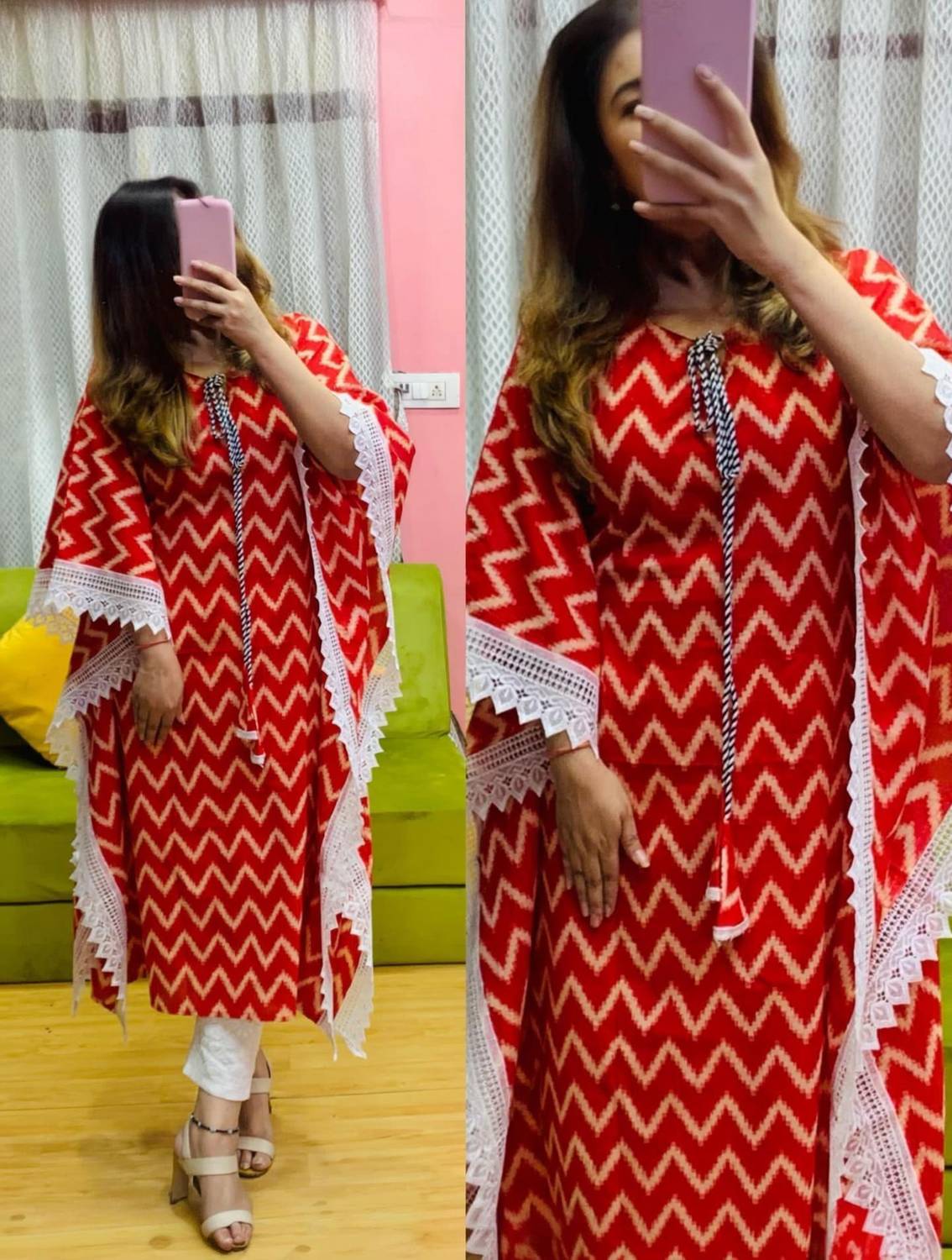 Aimca Women Printed Kaftan Kurta