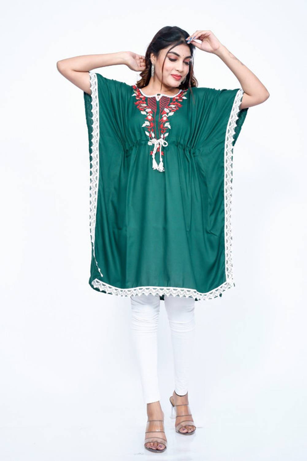 Asbp Garments I Embroidered Rayon Women Kaftan