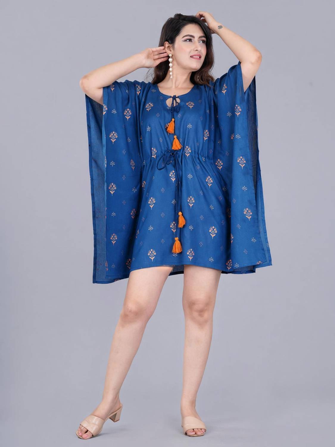 Aracari Fashion Printed Rayon Women Kaftan