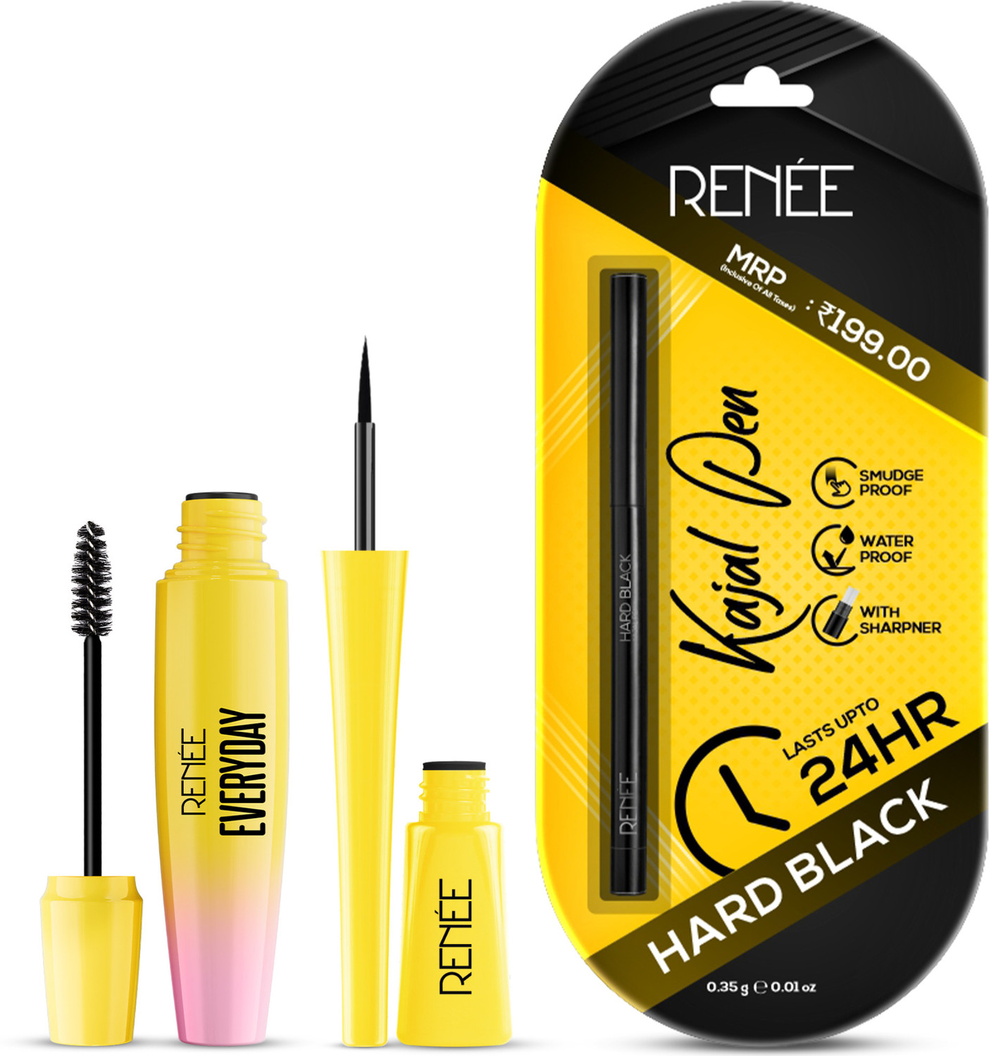 Renee Bold Black Eye Trio - Rich Color, Long Lasting, Smudgeproof, Smooth Application