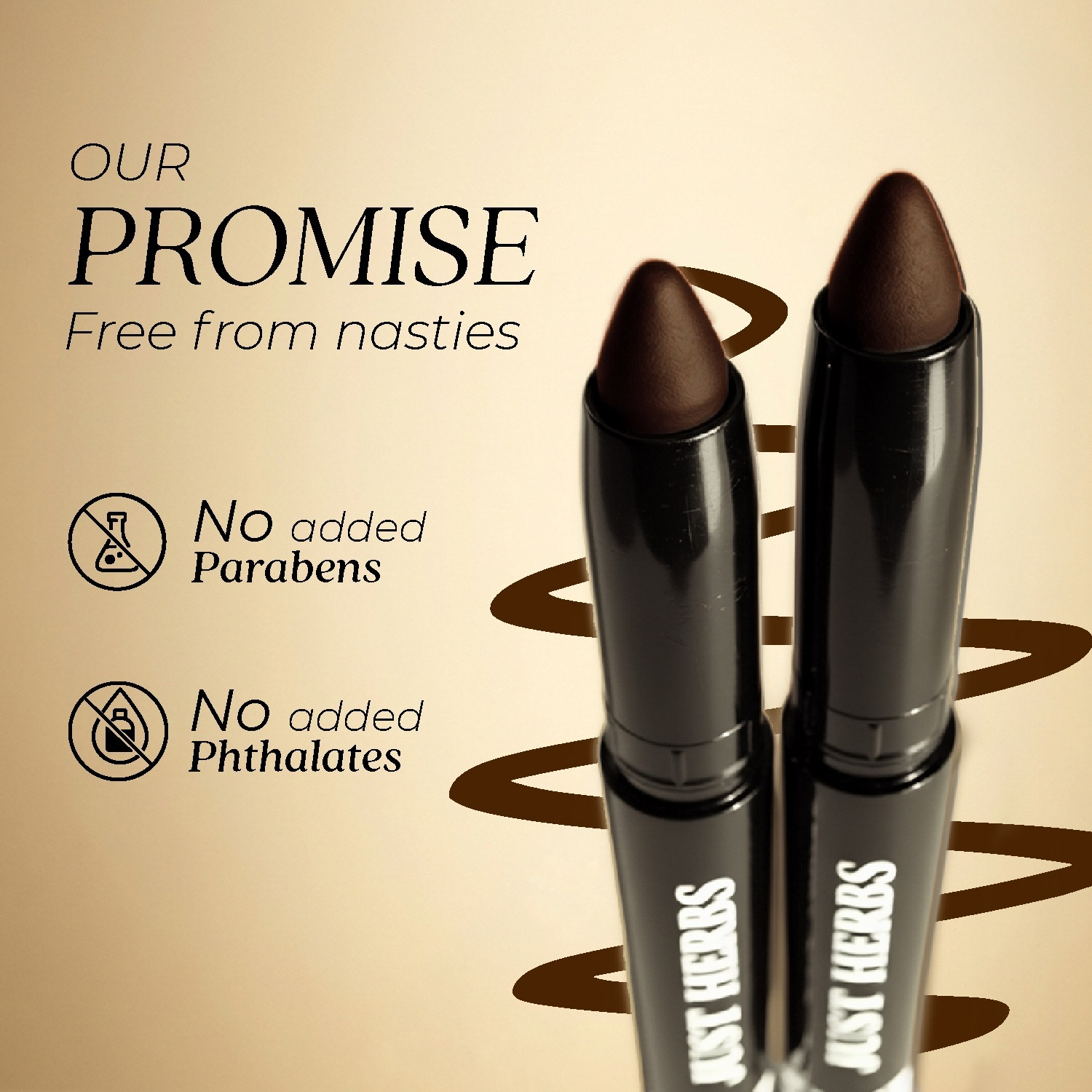 Image of Just Herbs Naynam Day-Long Kohl Kajal Imli Brown | Smudge-Proof & Long-Lasting