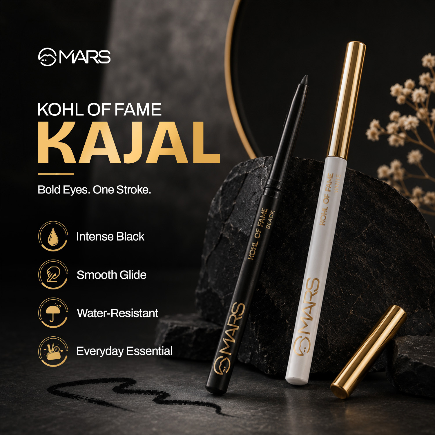 Image of MARS Long Lasting Smudge Proof Kohl White Kajal