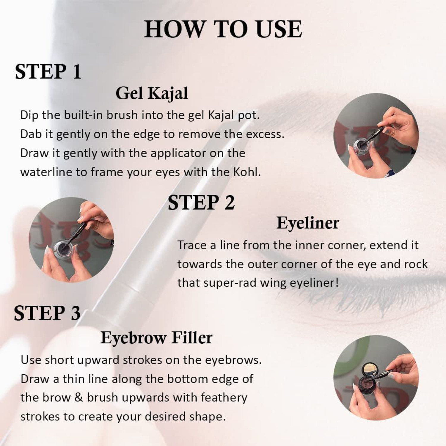 Image of aegte 3D Gel Kajal (3 in 1 Kajal-Gel Eyeliner-Eyebrow Filler) Smudgeproof & Waterproof