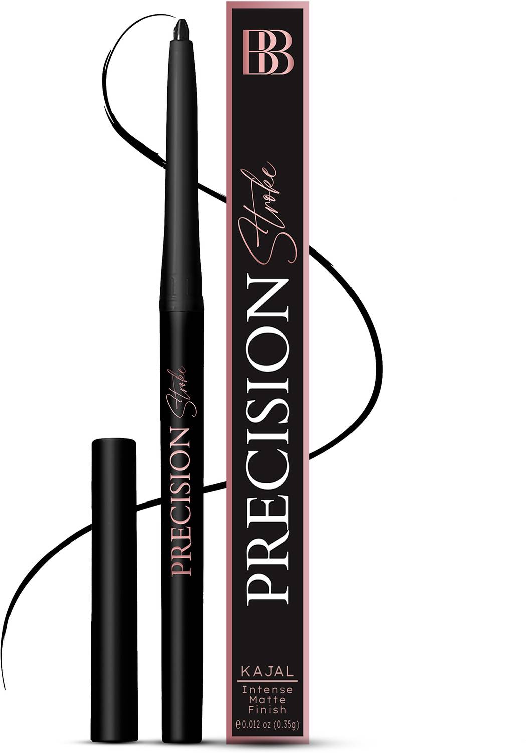 BERGAMOT BEAUTE Precision Stroke Kajal - Black Water & Smudge Proof with Precise Application