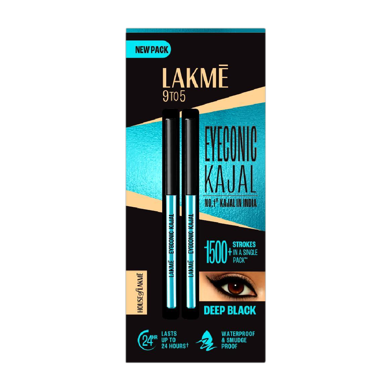 Lakmé 9 to 5 Eyeconic Kajal Twin Pack, lasts upto 24hrs, Pack of 2 Rs. 202 - Flipkart