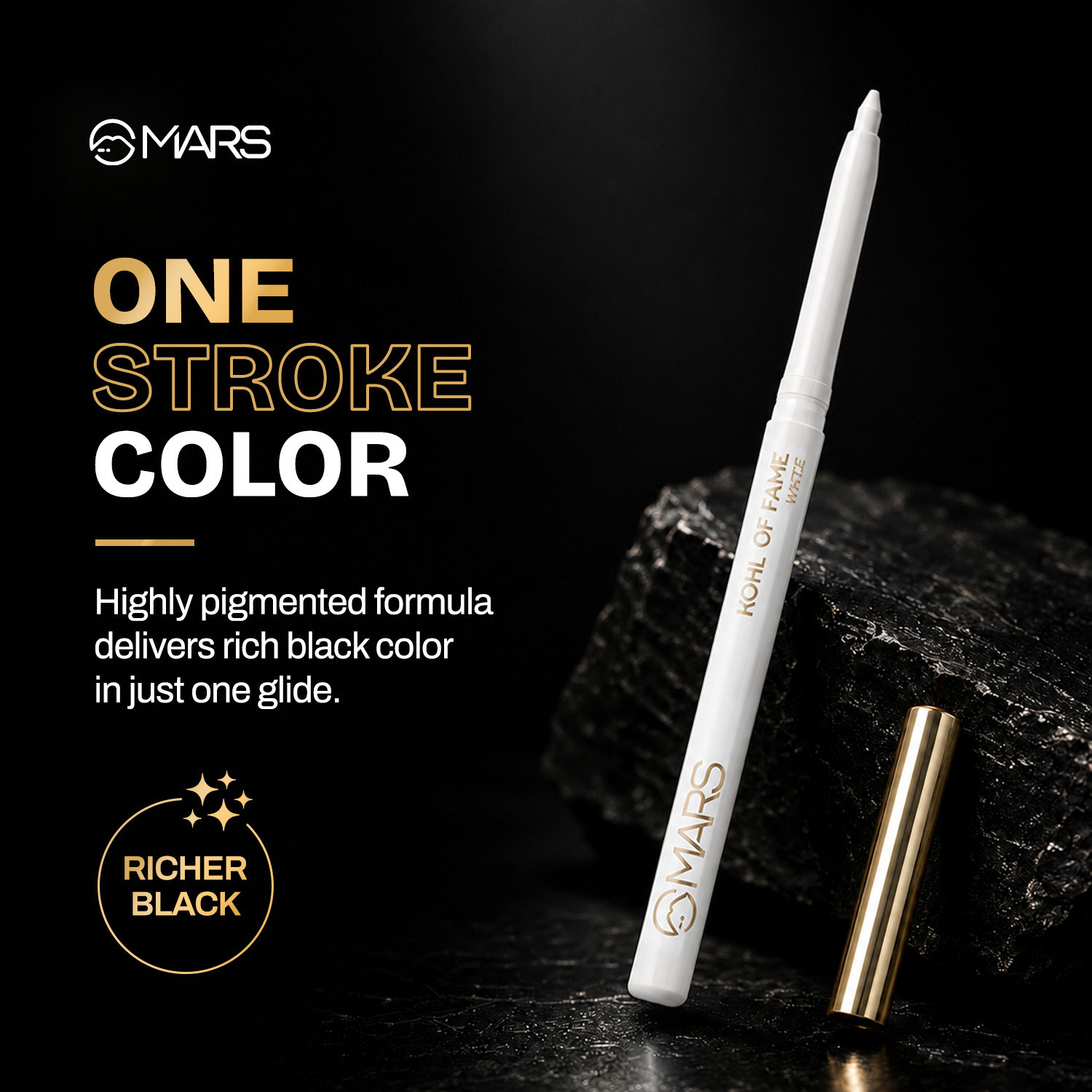 Image of MARS Long Lasting Smudge Proof Kohl White Kajal