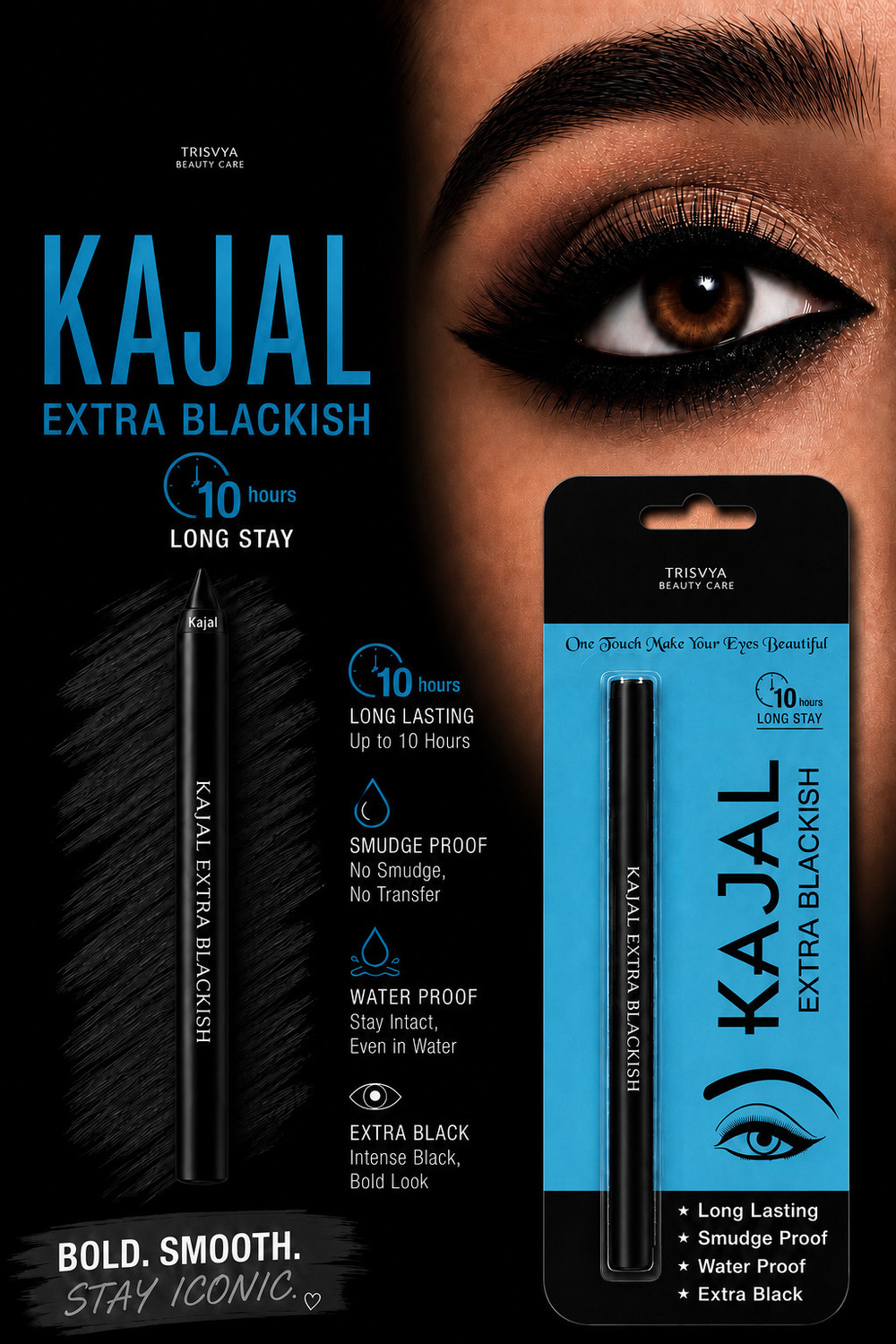 Image of Trisvya beauty care Extra Blackish Kajal