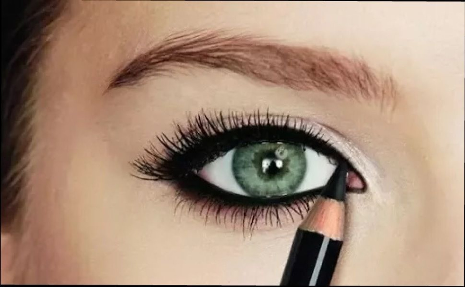 Image of AIRABLUSH WATERPROOF BLACK COLOR KAJAL PENCIL BEST PIGMENT
