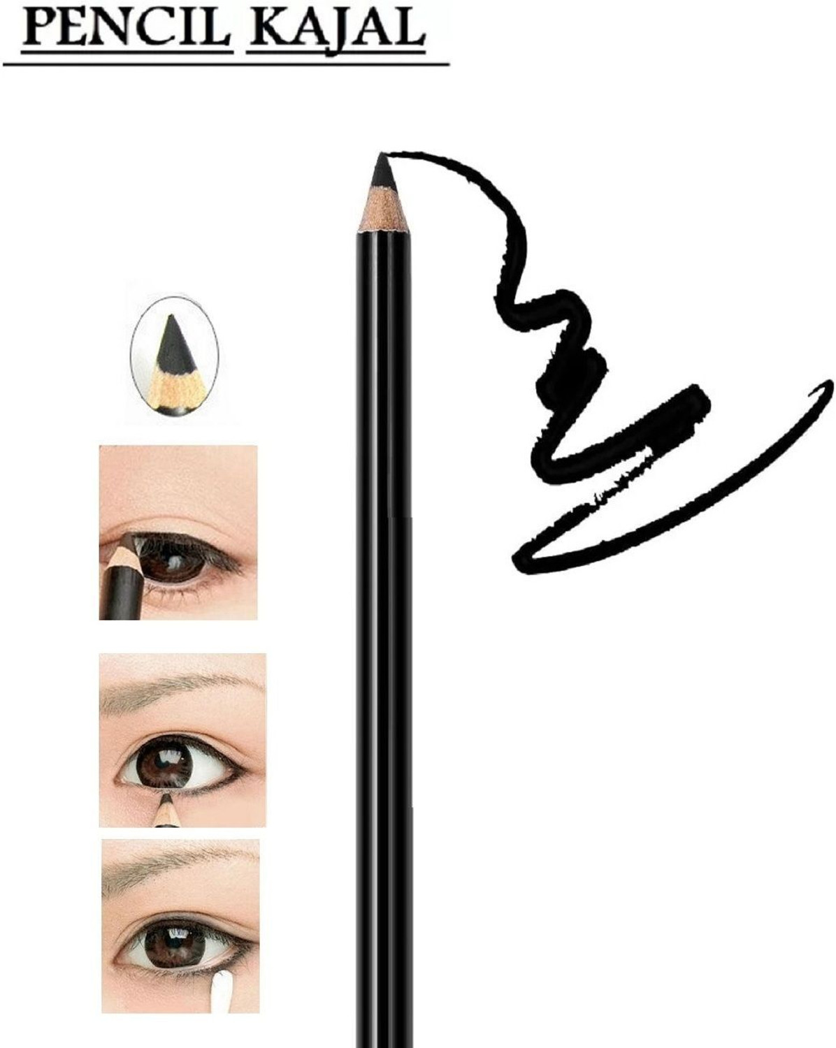 Image of AIRABLUSH Eyes Kajal Long Stay Waterproof & Smudgeproof