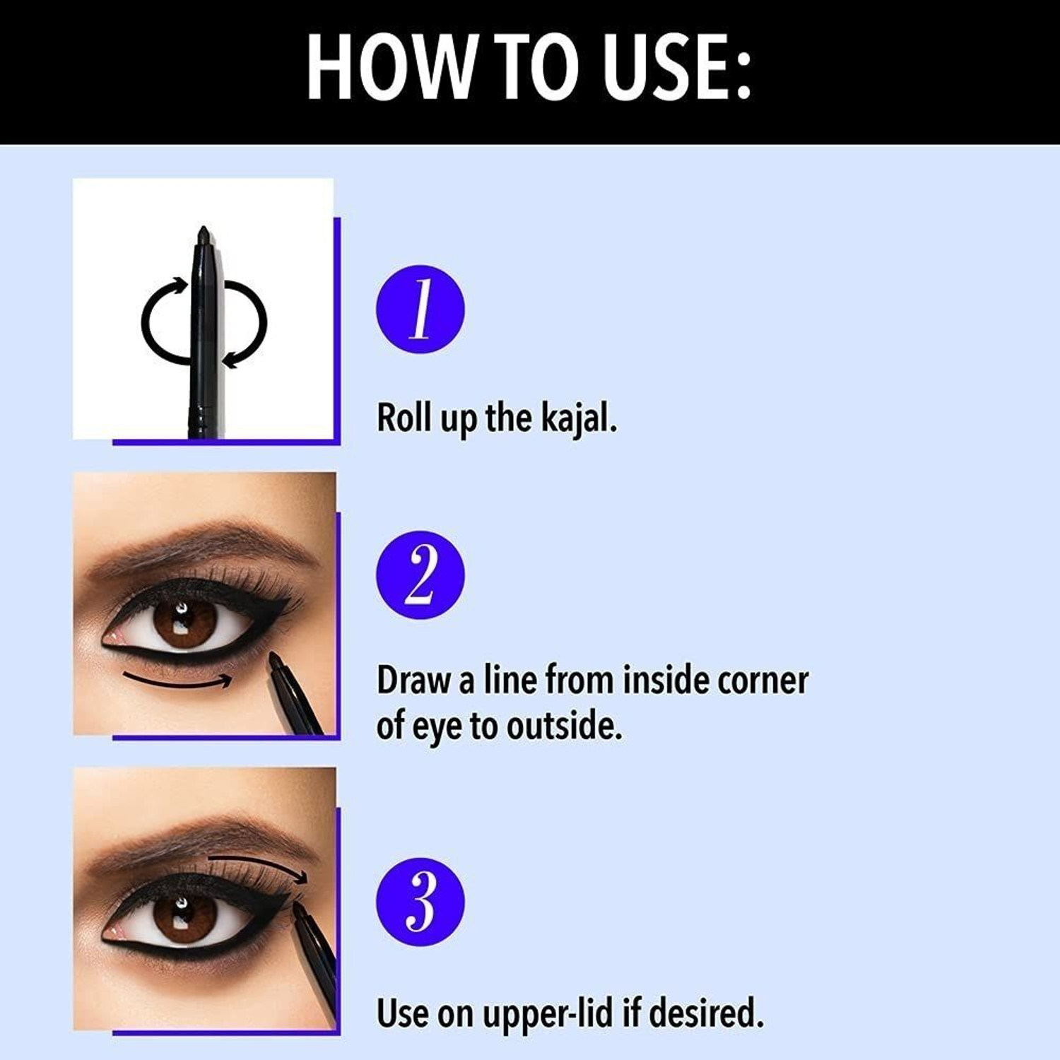 Image of AIRABLUSH Matte Finish kajal Waterproof