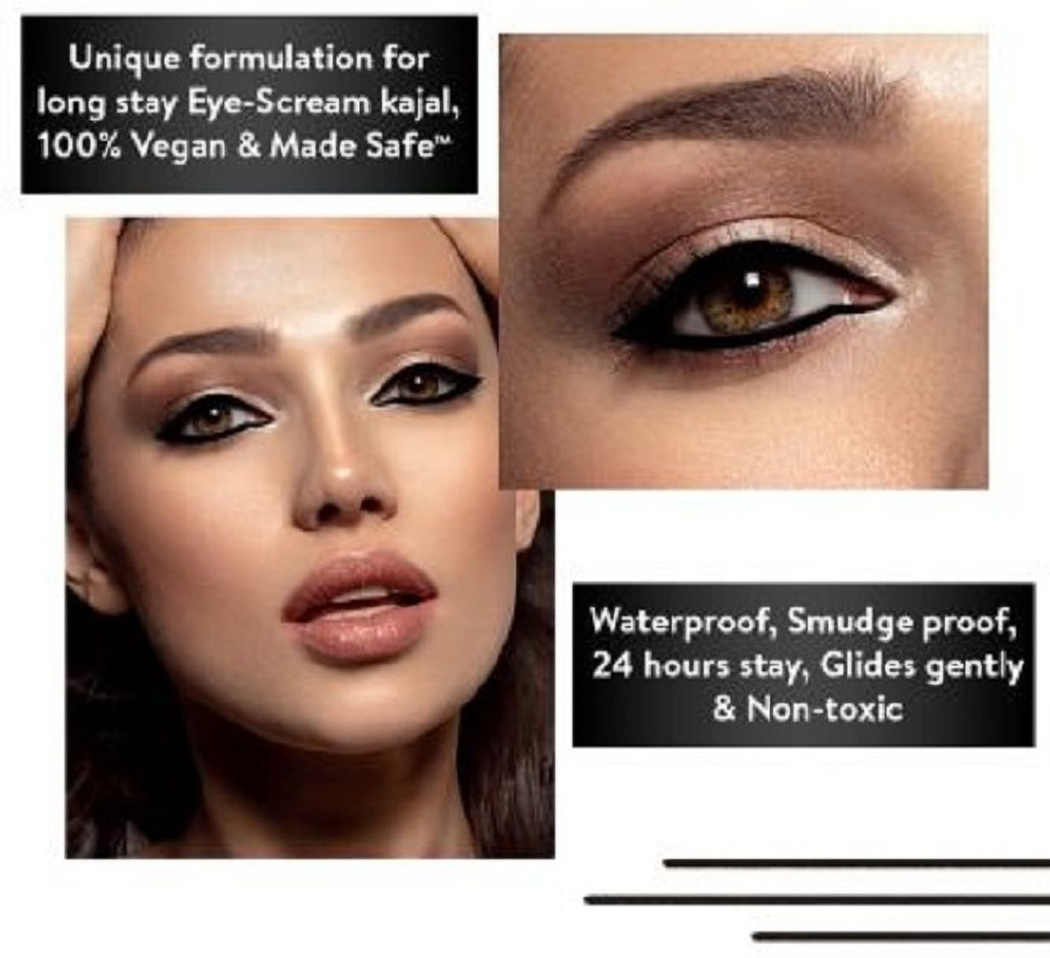 Image of AIRABLUSH Longwear Kajal 01 - Richly Pigmented | Sweat Proof