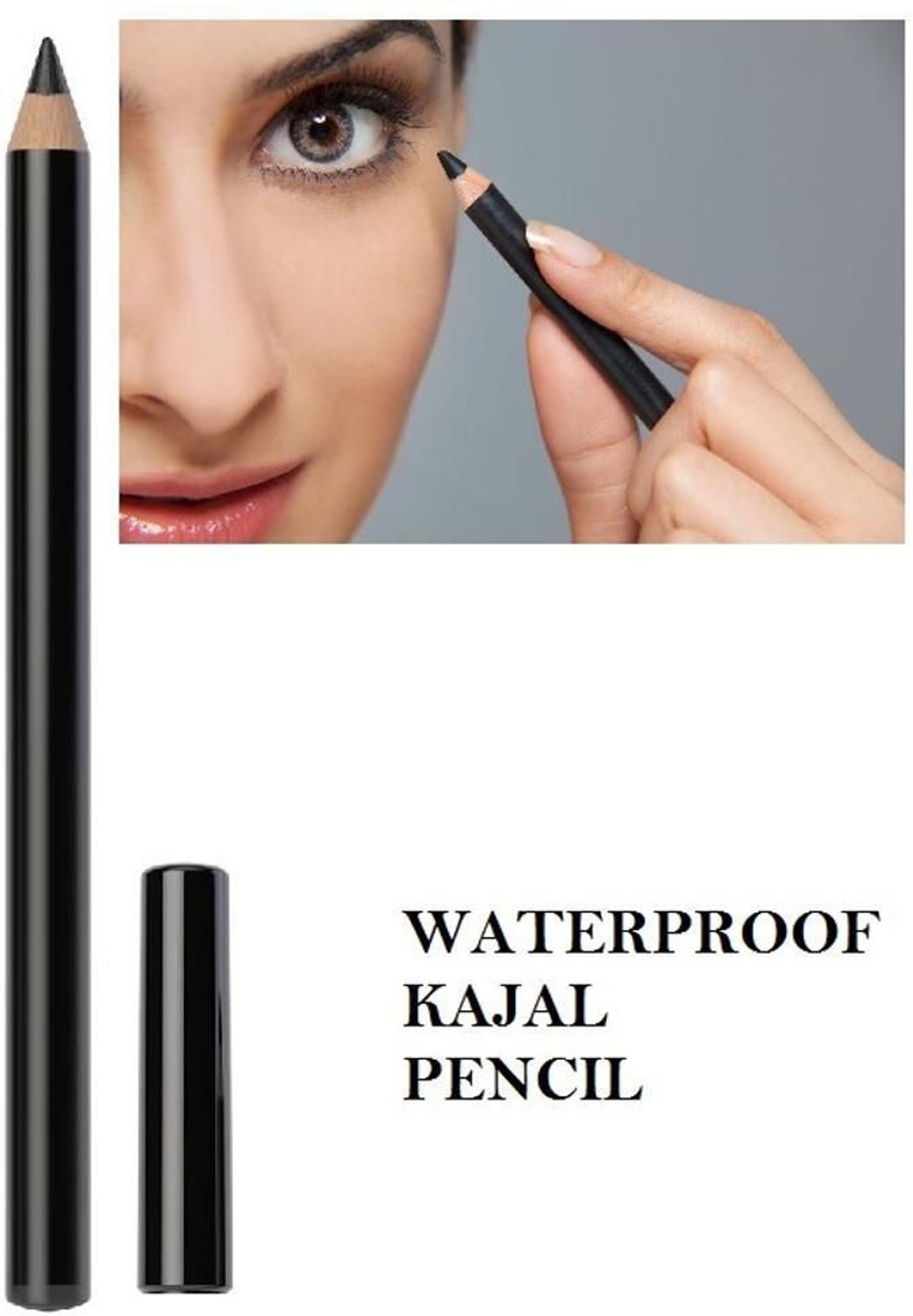 Image of AIRABLUSH WATERPROOF BLACK COLOR KAJAL PENCIL BEST PIGMENT