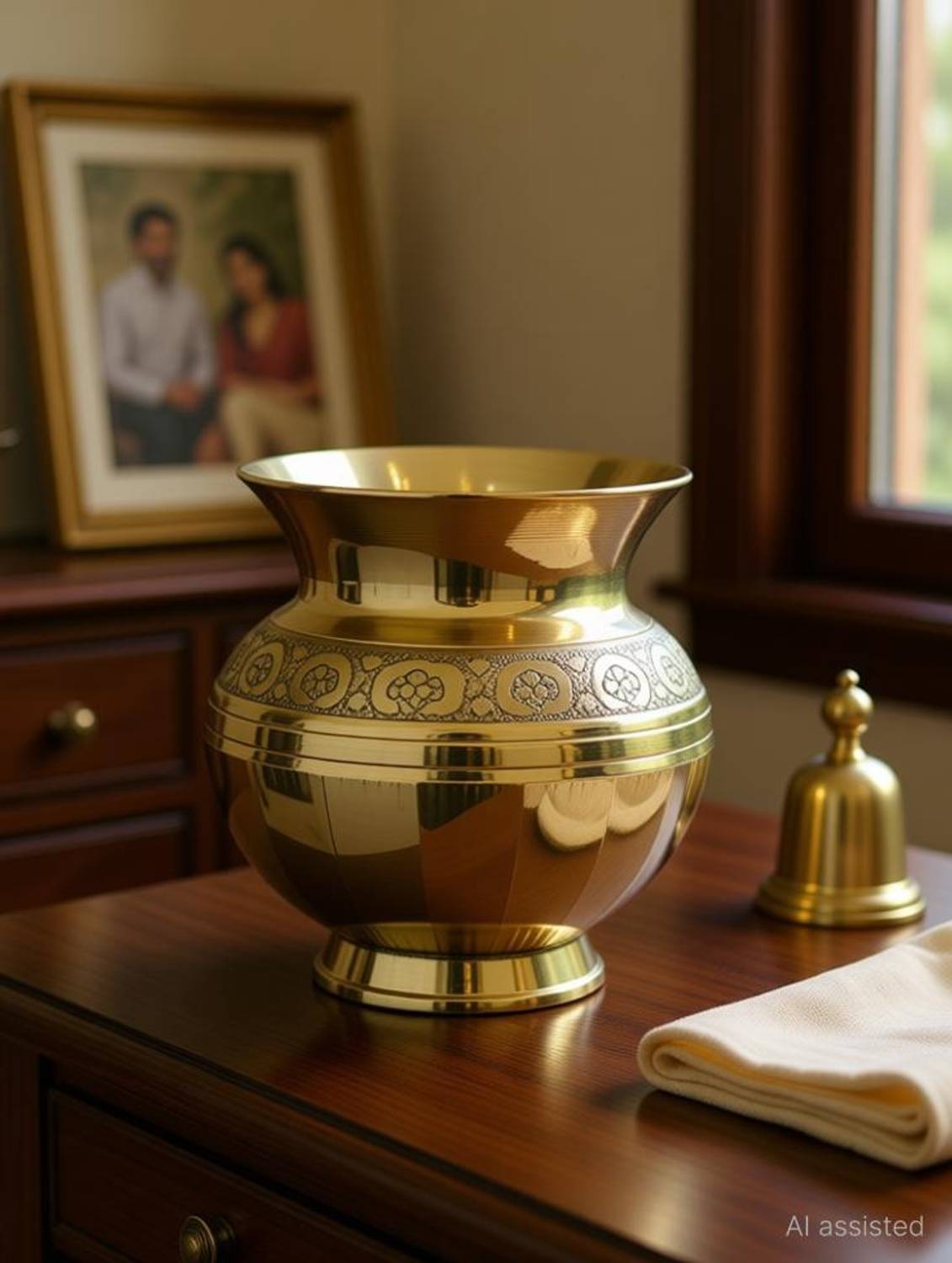 Rudram Brass Kalash Pot - Image 1