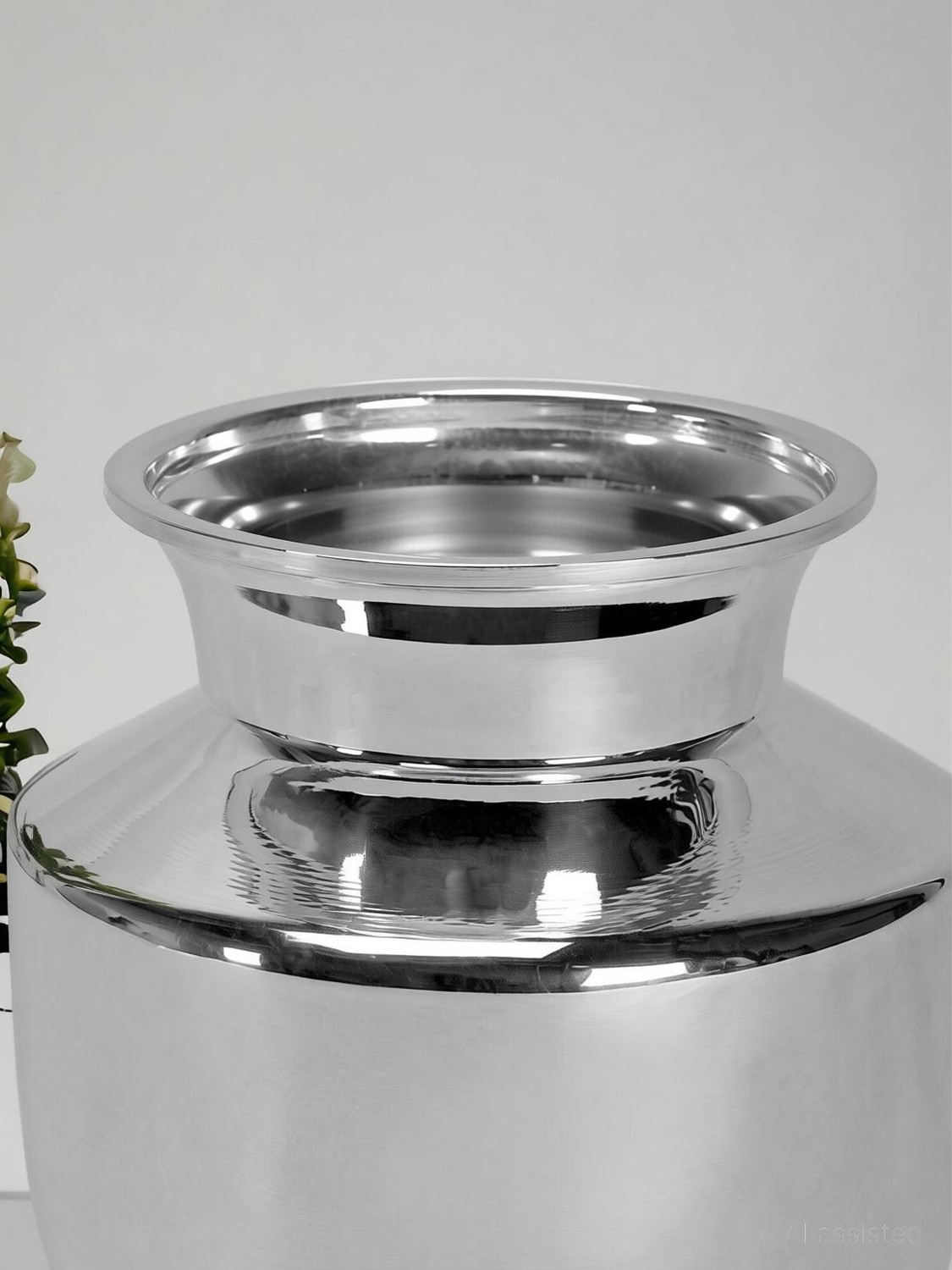 Image of Sigaram German silver plain Chumbu for pooja and festival decorative Silver Plated Kalash