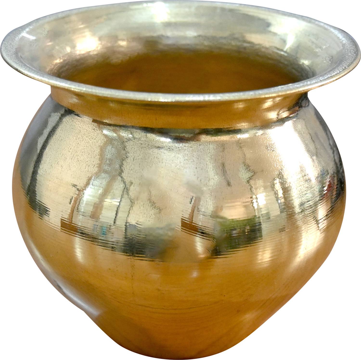 ADOKO Brass Lota for Kalash Sthapana, Diwali Puja 500 ml Pooja Kalash Brass Kalash