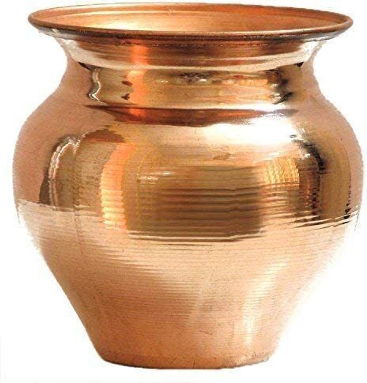Image of Tannu Craft Copper Plating Kalash Lota For Festival Puja /Worship Pooja Items Iron Kalash