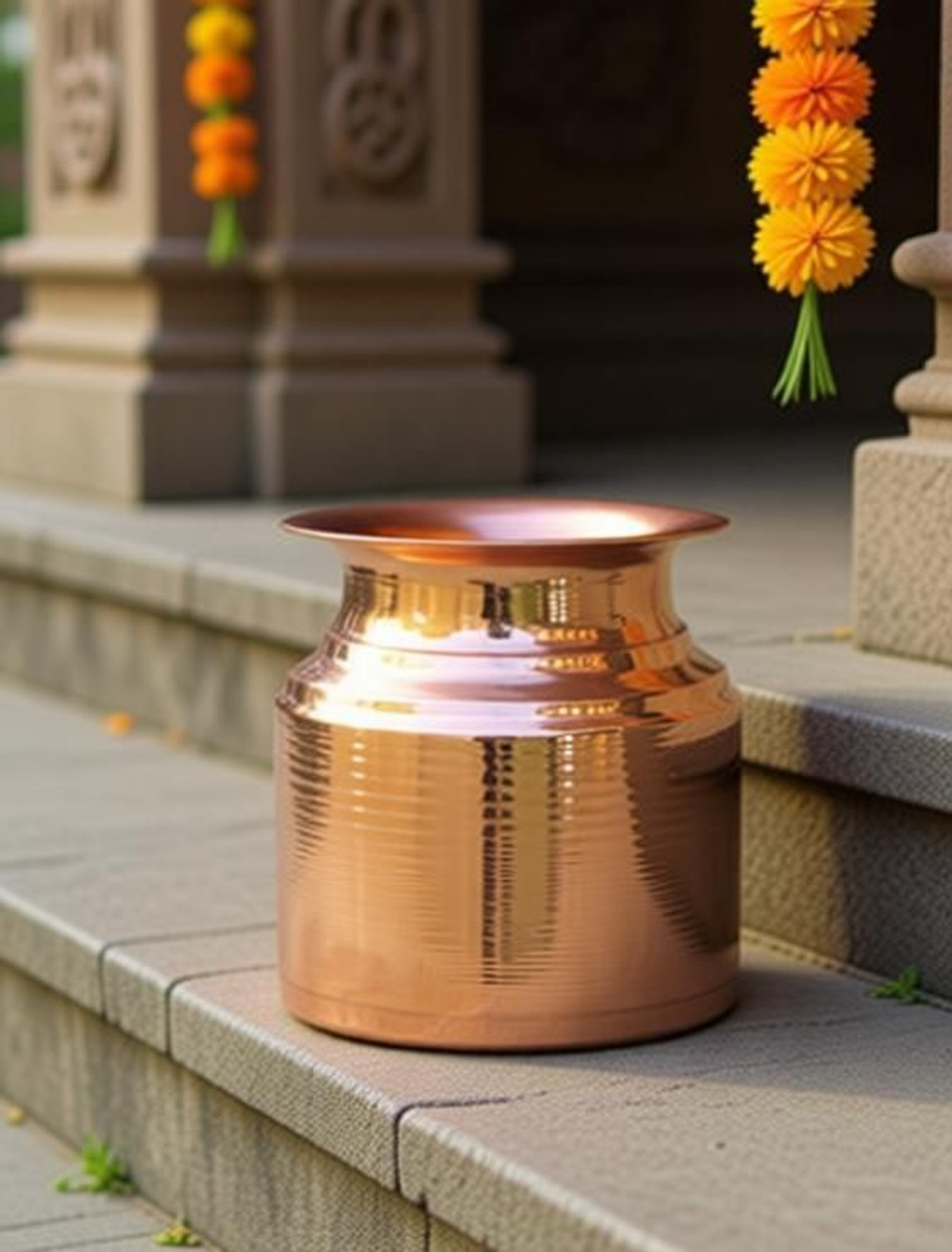 Image of UAPAN Copper Lota for Puja patra (3.5 Inch 500ml) Copper Kalash