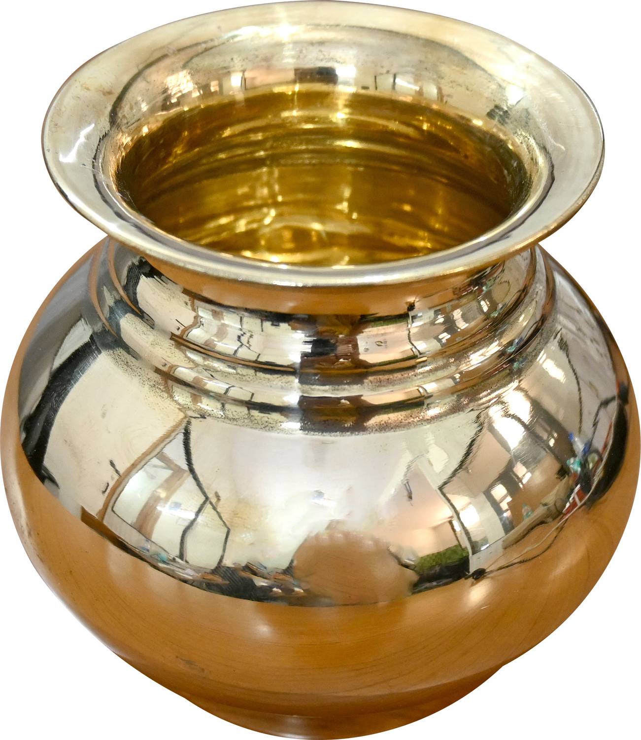 ADOKO Peetal Kalash for Religious Rituals & Drinking Water | Durable & Rust-Free Brass Kalash