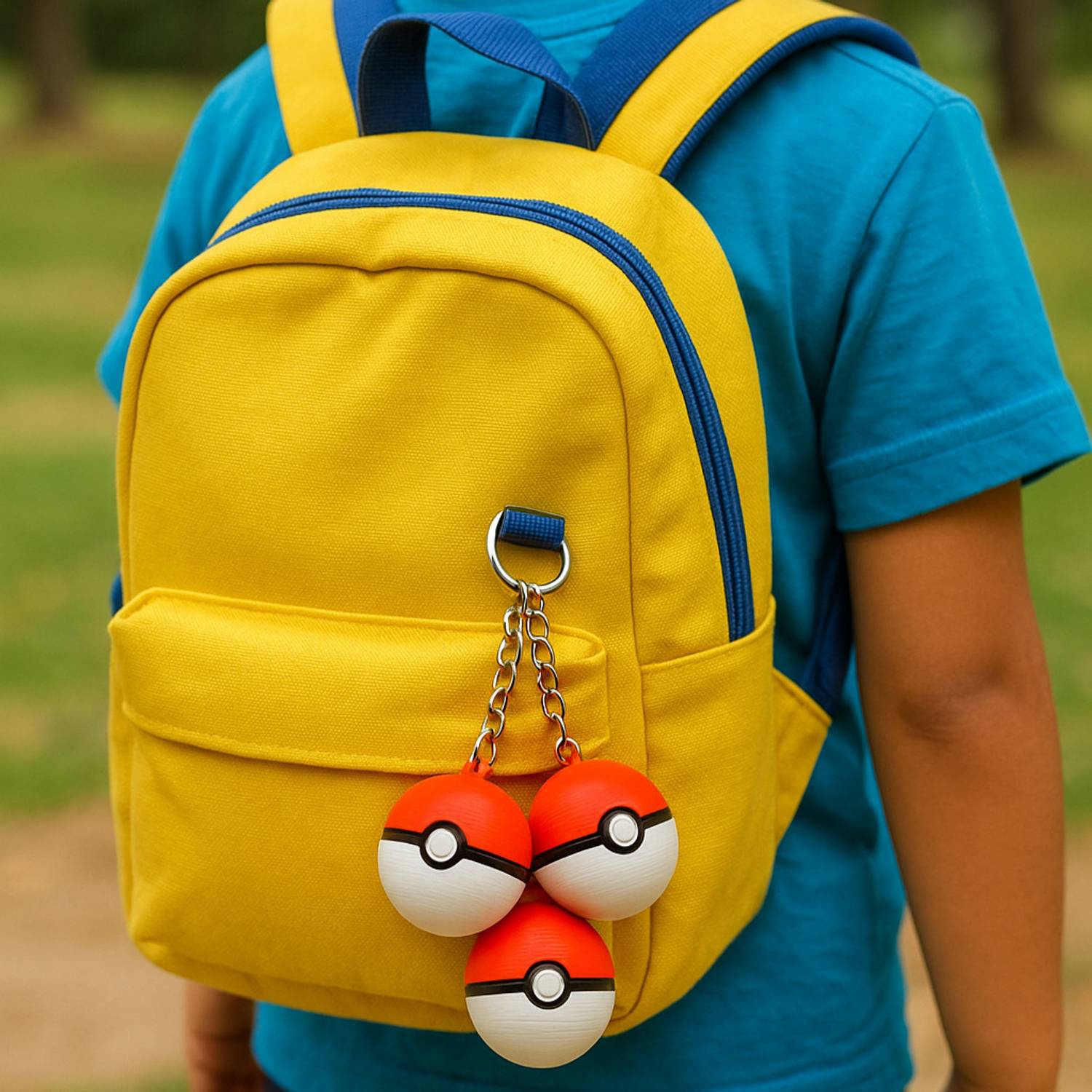 CUBIX3D Pokeball Keychain Pack of 3 | 3D Printed | Gift for Kids