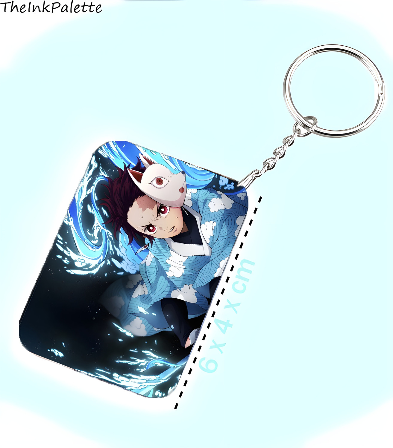 Image of TheInkPalette demon slayer Anime Printed Keychain For Bike, Scooty, Car, bag(Pack of 4) Key Chain