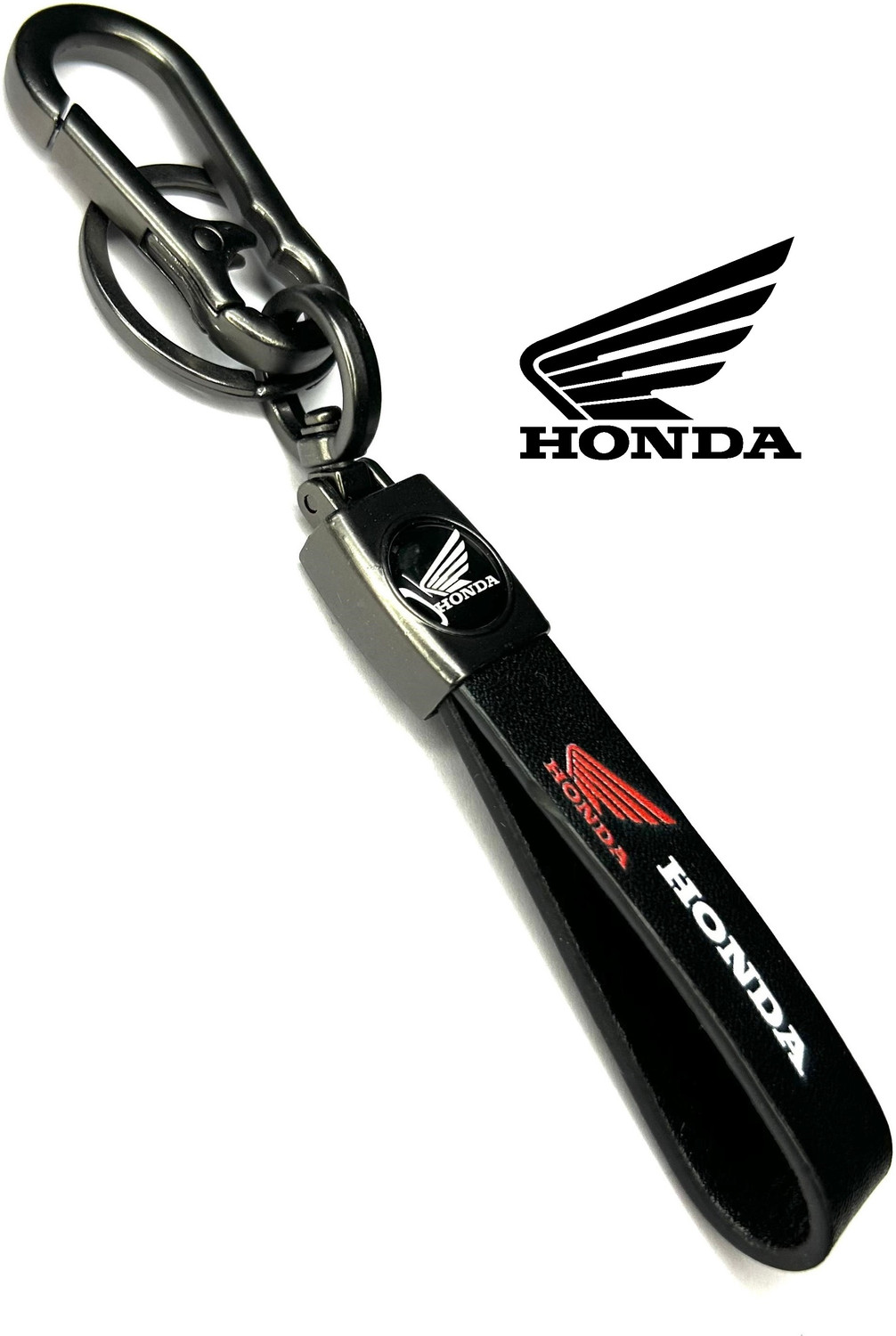 Image of FLAMBE Honda Bike Hanging Hook Leather Belt keychain Key Chain