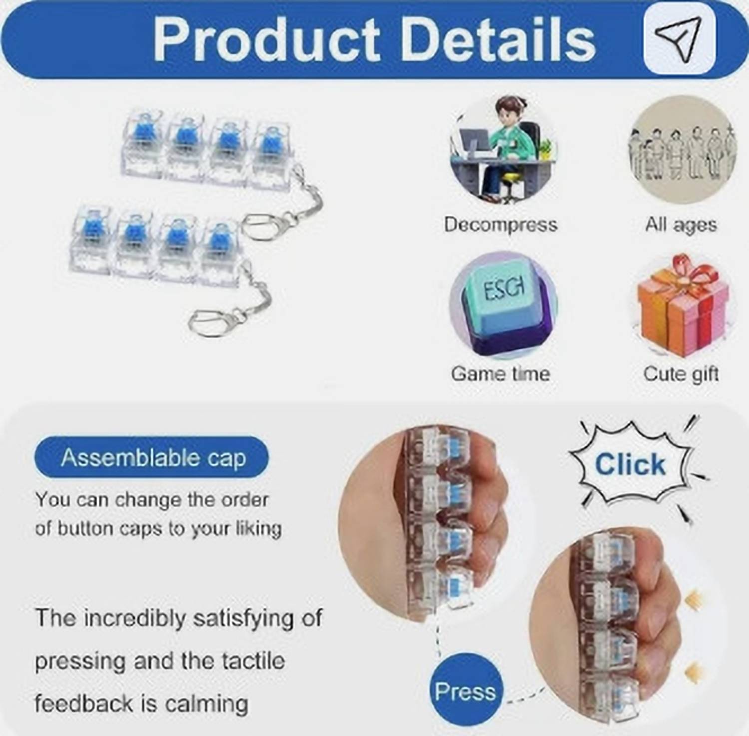 WOXX Keyboard Clicker Key Chain - Image 4