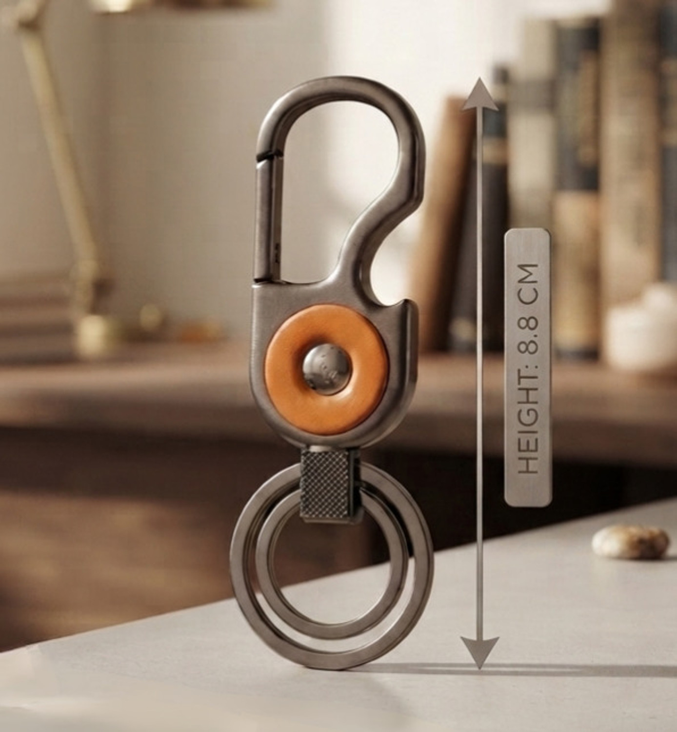 Image of Qiang Ren New stylish Steel double ring hook holder bike car Anti Rust Key Chain