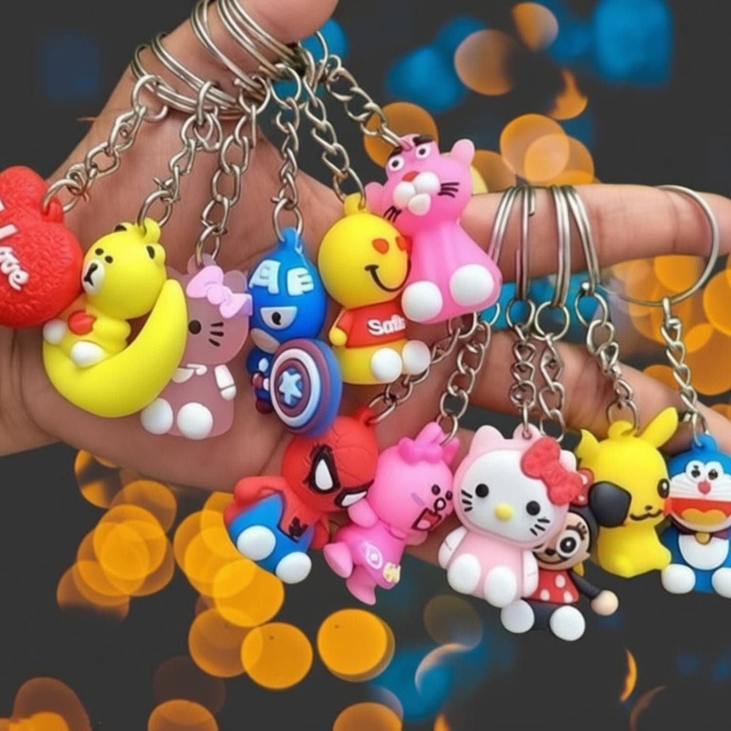 4GX 12pc Mix Cartoon Keychain for Men and Women for keys, bags, pouches & backpacks Key Chain