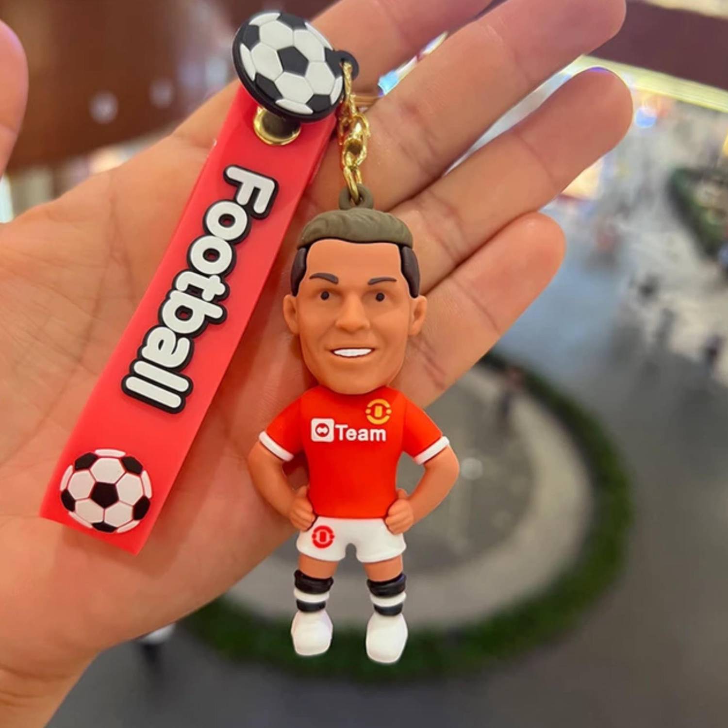 ロナウド　シェフチェンコ フィギュアキーホルダーセット Mubco Ronaldo Manchester 3D Keychain | Strap Charm & Hook