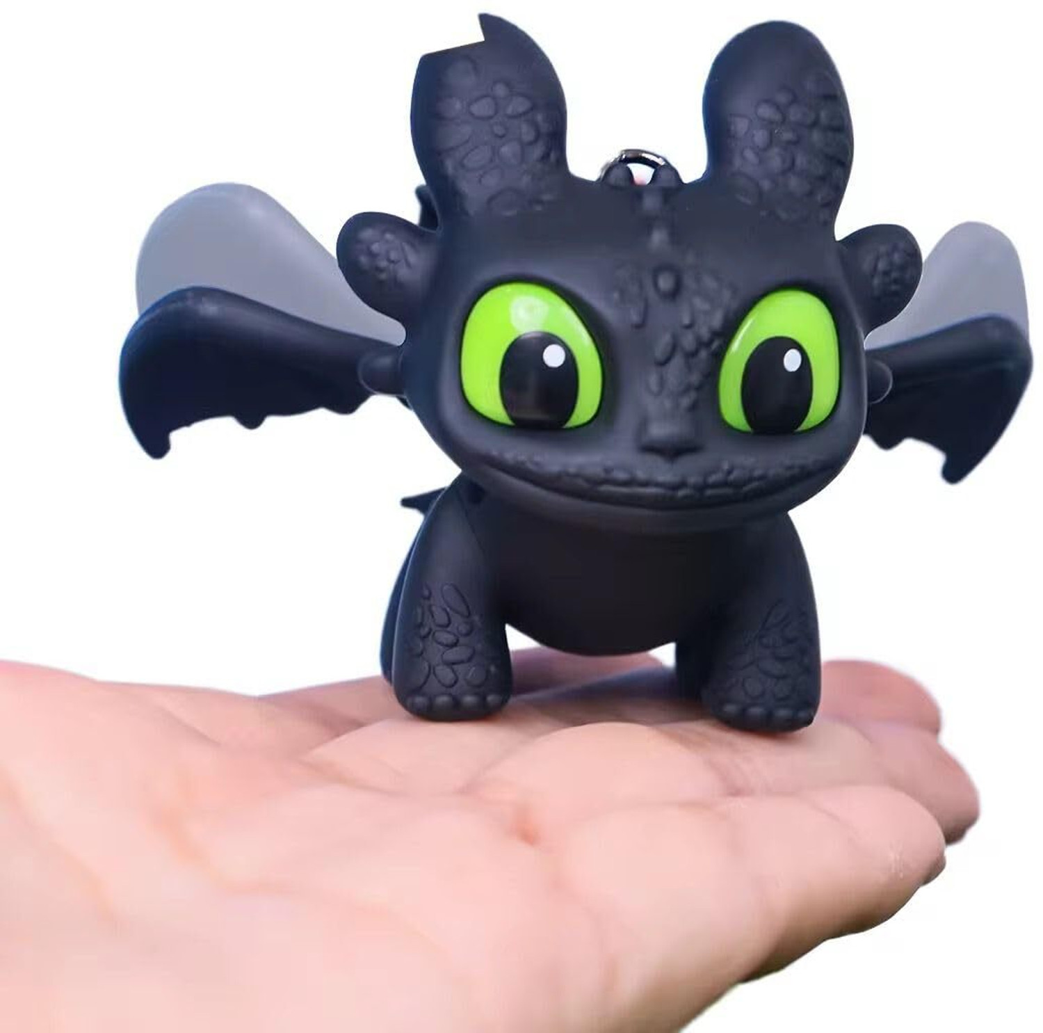 Image of SHRUJA Dragon Keychain Toy with Moving Wings and Light, On Off Switch, Black Color Key Chain