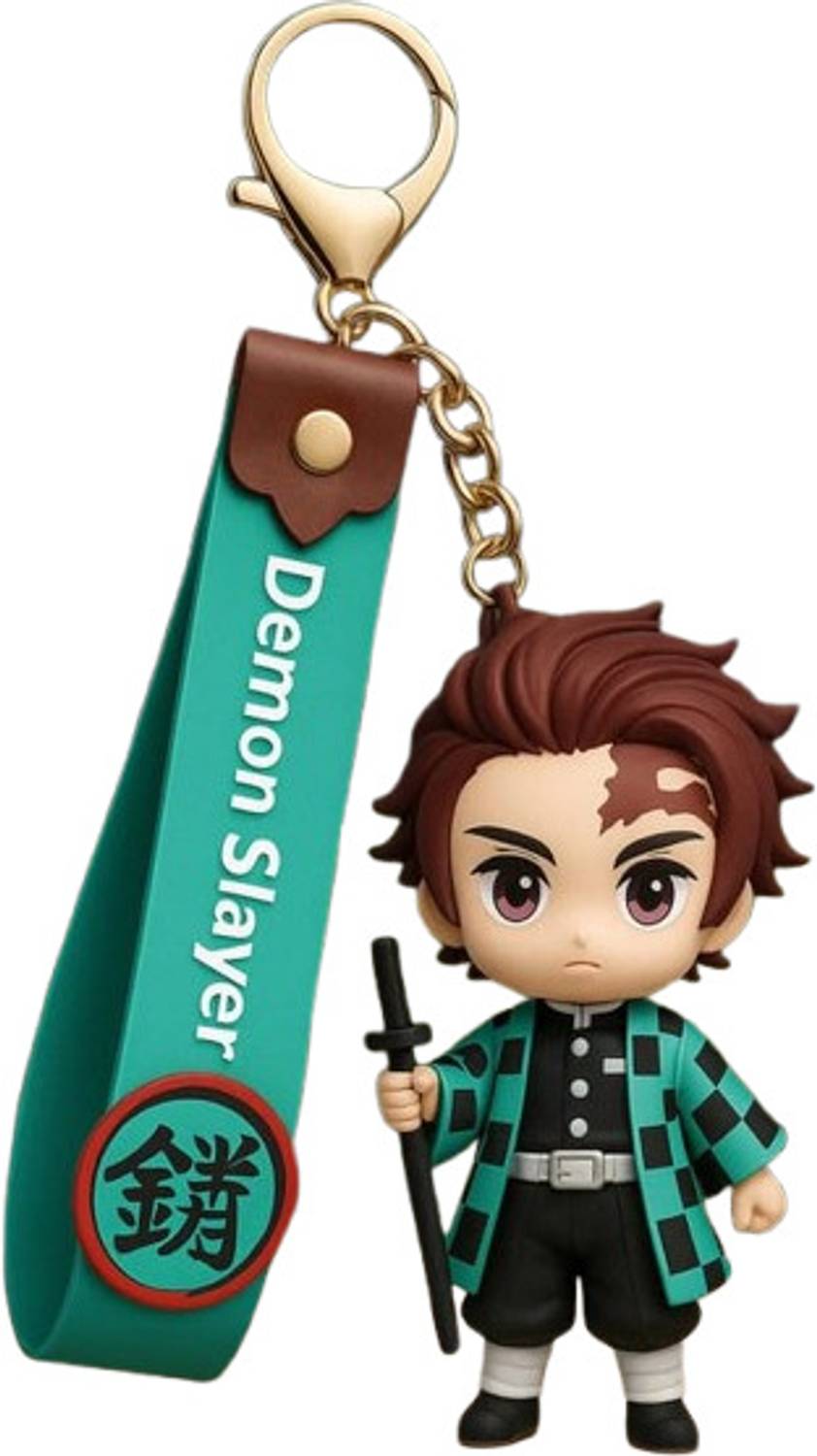 ADOBO Demon Slayer Tanjiro Anime Keychain - Image 1