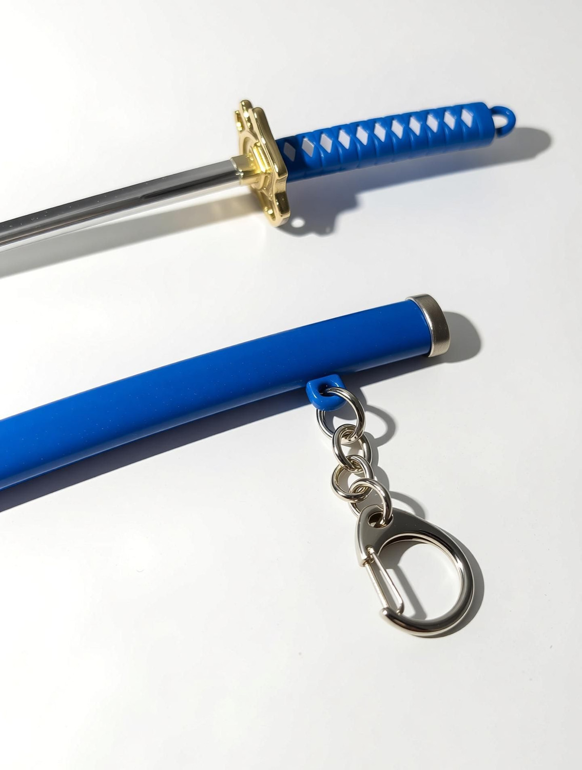 Image of Clink Blue Katana Sword Keychain | Mini Anime Sword Keychain for Car, Bike & Bag Key Chain