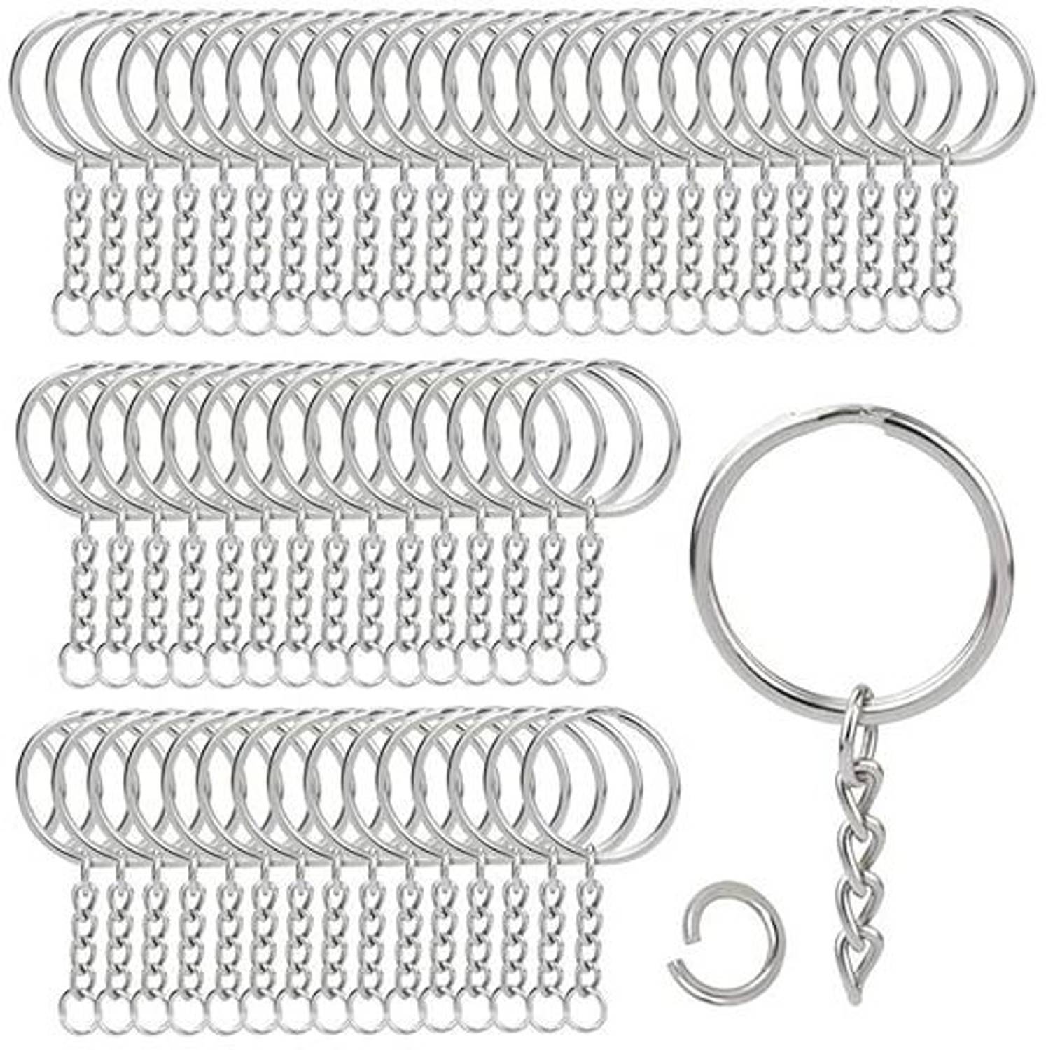 ARSCART Silver keychian ring 50pc Key Chain