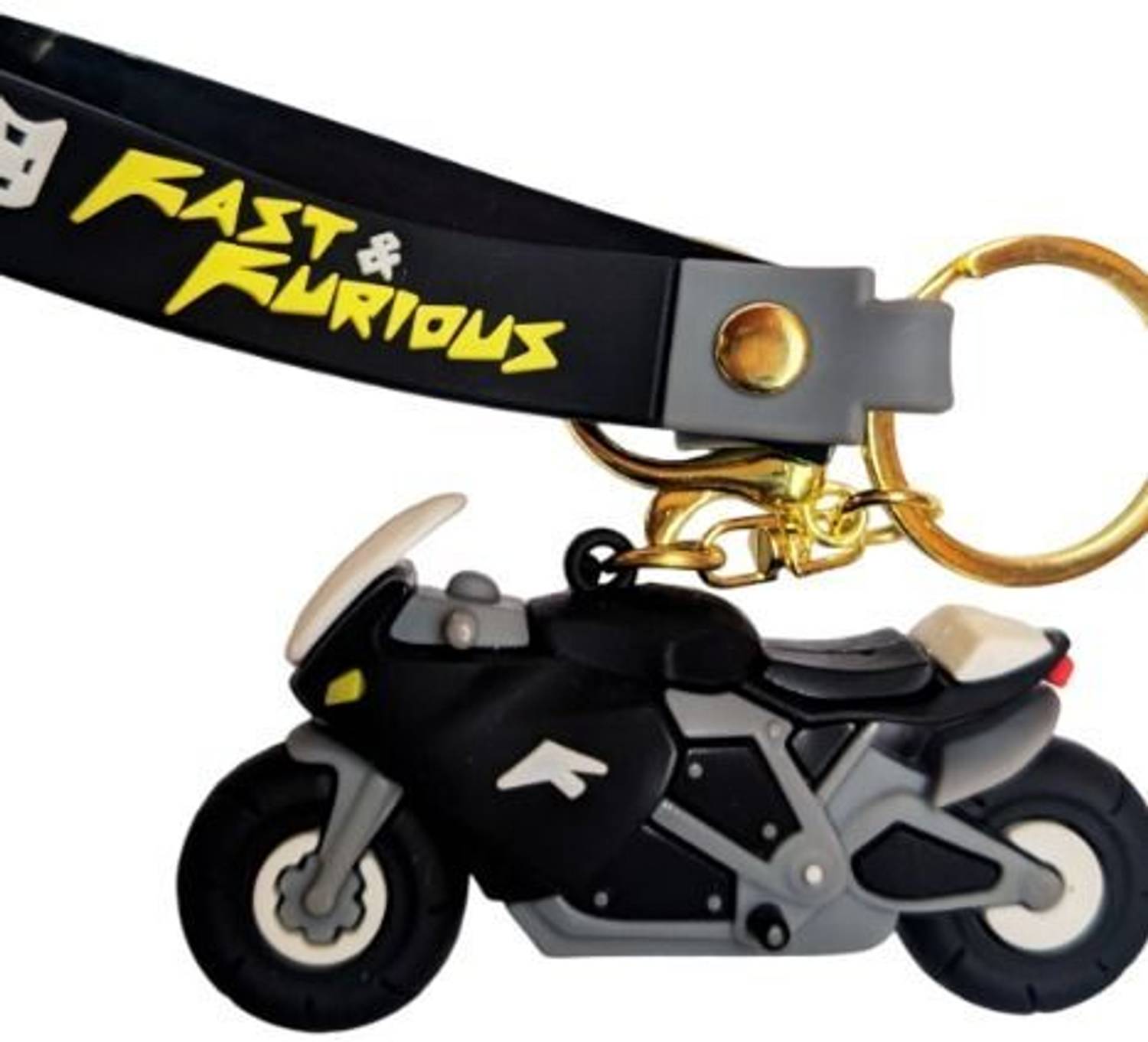MAVB Racing Bike Rubber Key Rings/Keychain - Kawaii Keychain, 3D